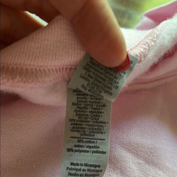 Gildan Pink 'Feeling Festive' Sweatshirt Sz L impeccable - Picture 9 of 12